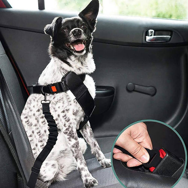 Buffer Adjustable Dog Car Seat Belt - milospaw