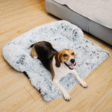 Calming Furniture Protector Dog Bed - Fuzzy Backrest - milospaw