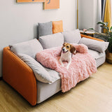 Calming Furniture Protector Dog Bed - Fuzzy Backrest - milospaw