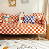 Colorful Checkerboard Anti-scratch Furniture Protector Couch Cover - milospaw