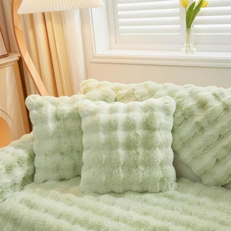 Cosy Plush Solid Colour Non-slip Couch Cover - milospaw