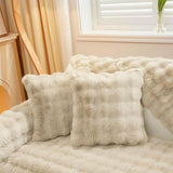 Cosy Plush Solid Colour Non-slip Couch Cover - milospaw