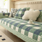 Cotton Plaid Anti-scratch Couch Cover - milospaw