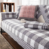 Cotton Plaid Anti-scratch Couch Cover - milospaw