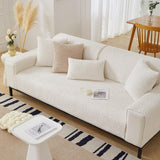 Cream Colour Berber Fleece Anti-Scratch Couch Cover - milospaw