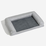 Faux Fleece & Suede Full Support Orthopedic Dog Bed - milospaw