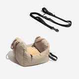 First Class Dog Car Seat Bed With Multifunction Hands Free Dog Leash With Safety Seat Belt - milospaw