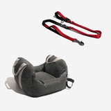 First Class Dog Car Seat Bed With Multifunction Hands Free Dog Leash With Safety Seat Belt - milospaw