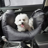 First Class Dog Car Seat Bed With Multifunction Hands Free Dog Leash With Safety Seat Belt - milospaw