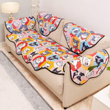 Funny Cotton Protective Couch Cover - Dog & Cat Puzzle - milospaw