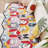 Funny Cotton Protective Couch Cover - Dog & Cat Puzzle - milospaw