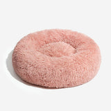 Fuzzy Round Fluffy Dog Bed - milospaw