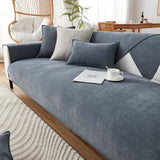 Herringbone Chenille Fabric Furniture Protector Couch Cover - milospaw