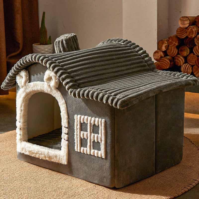 House Design Semi-Enclosed Cat Bed - milospaw