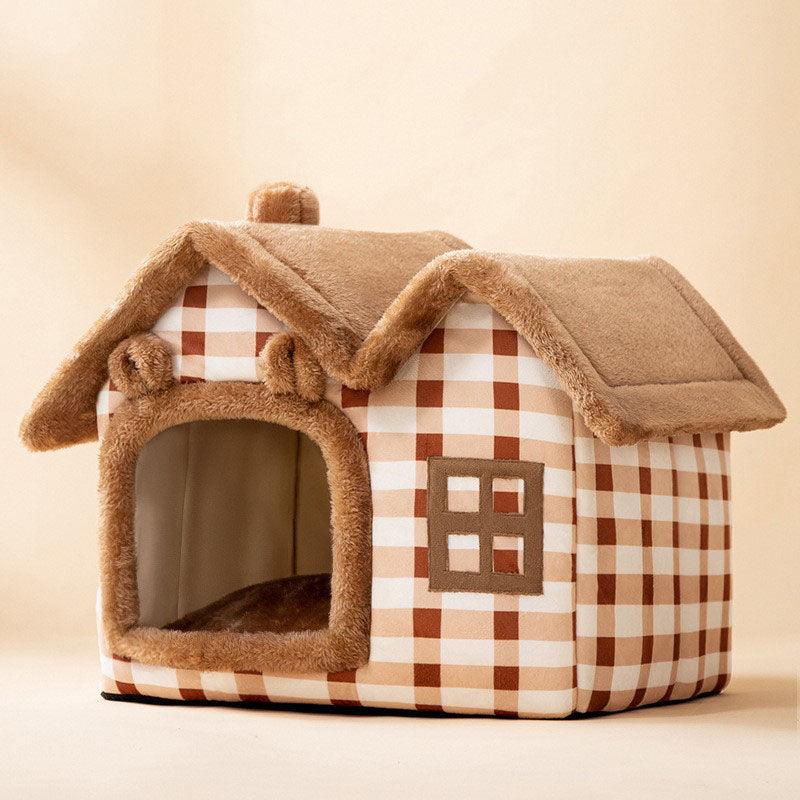 House Design Semi-Enclosed Cat Bed - milospaw