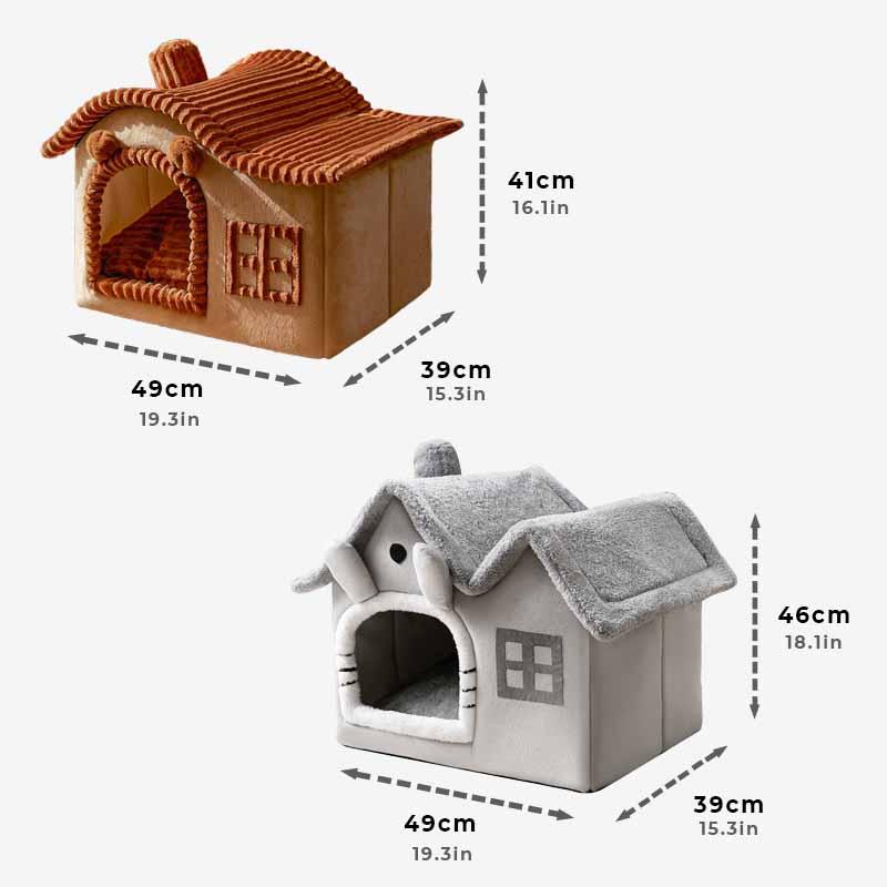 House Design Semi-Enclosed Cat Bed - milospaw