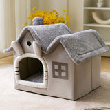 House Design Semi-Enclosed Cat Bed - milospaw