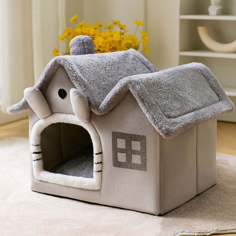 House Design Semi-Enclosed Cat Bed - milospaw