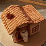 House Design Semi-Enclosed Cat Bed - milospaw