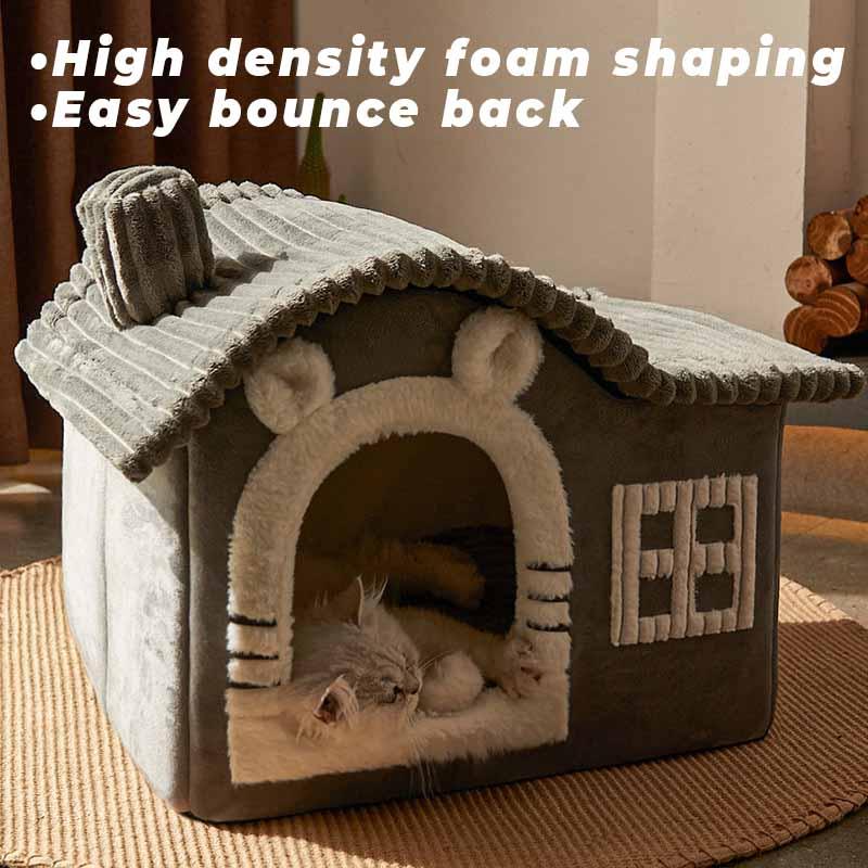 House Design Semi-Enclosed Cat Bed - milospaw