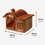 House Design Semi-Enclosed Cat Bed - milospaw