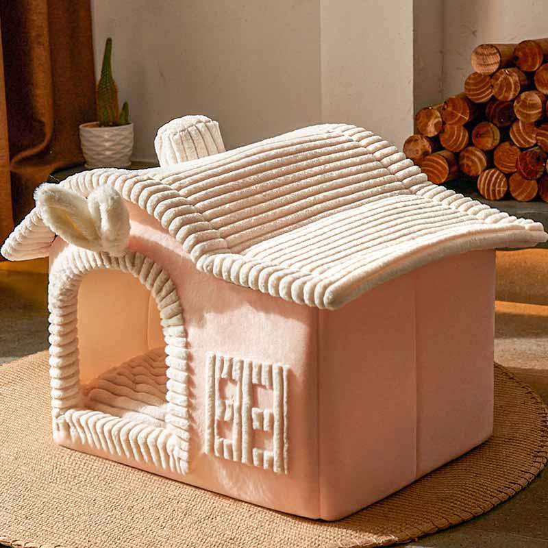 House Design Semi-Enclosed Cat Bed - milospaw