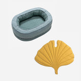 Leaf Shape Dog Blanket With Donut Dog Bed - milospaw