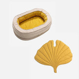 Leaf Shape Dog Blanket With Donut Dog Bed - milospaw