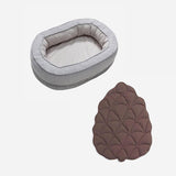 Leaf Shape Dog Blanket With Donut Dog Bed - milospaw