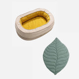 Leaf Shape Dog Blanket With Donut Dog Bed - milospaw