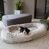 Luxury Super Large Sleep Deeper Human Dog Bed - milospaw