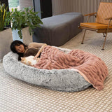 Luxury Super Large Sleep Deeper Human Dog Bed - milospaw