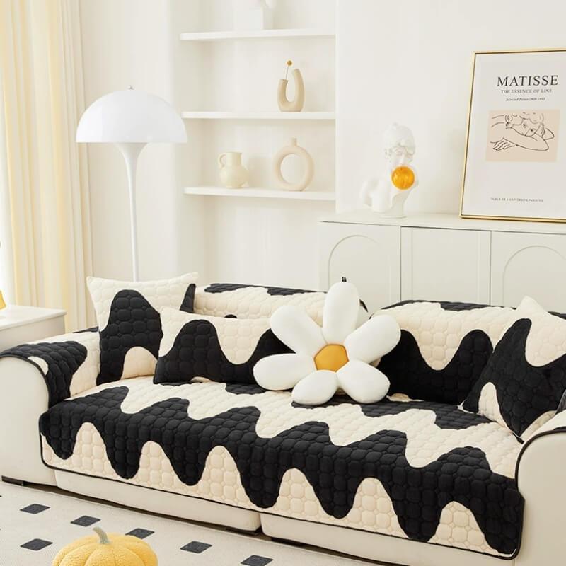 Milk Velvet Sofa Cover Furniture Non-slip Protection Couch Cover - milospaw