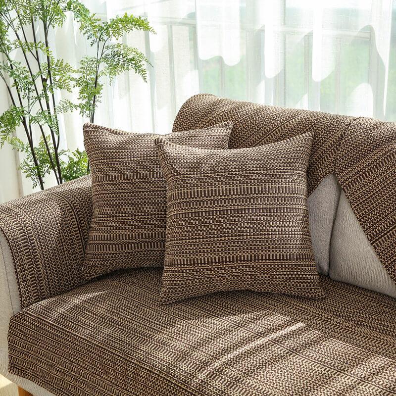 Nature Linen Handwoven Anti-scratch Couch Cover - milospaw