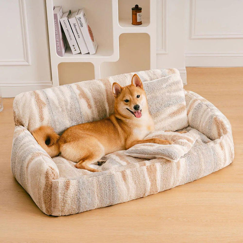 Nordic Fluffy Extra Large Cosy Dog & Cat Sofa Bed - milospaw