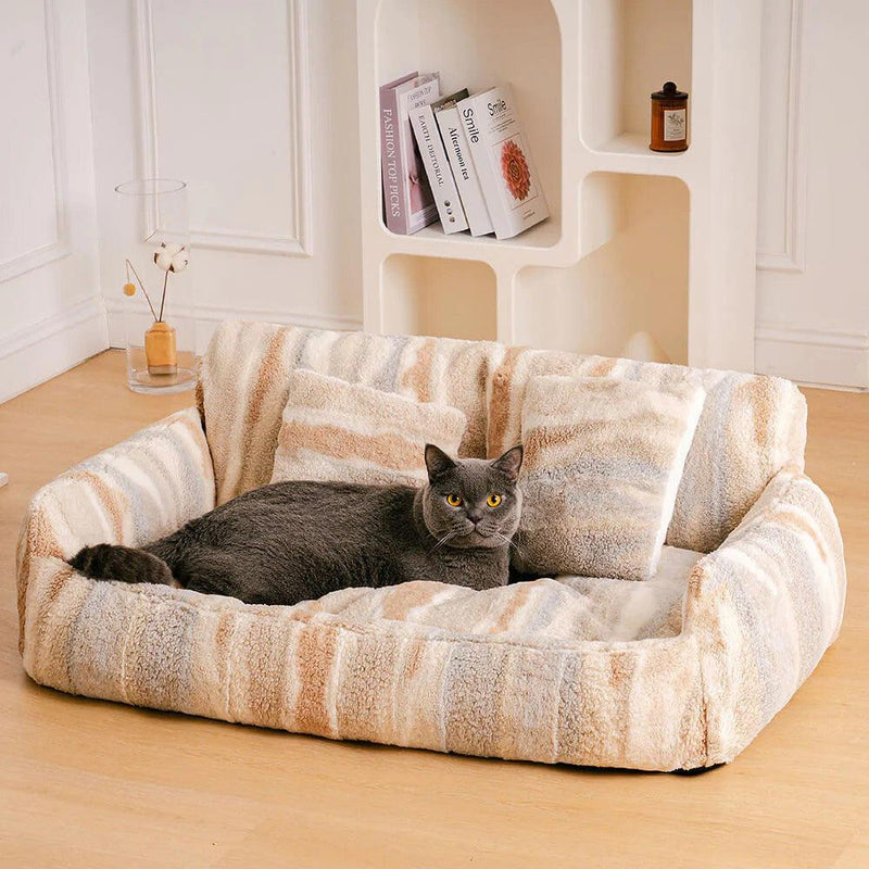 Nordic Fluffy Extra Large Cosy Dog & Cat Sofa Bed - milospaw