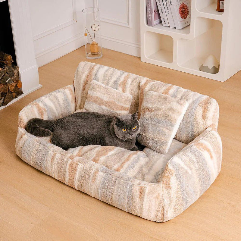 Nordic Fluffy Extra Large Cosy Dog & Cat Sofa Bed - milospaw