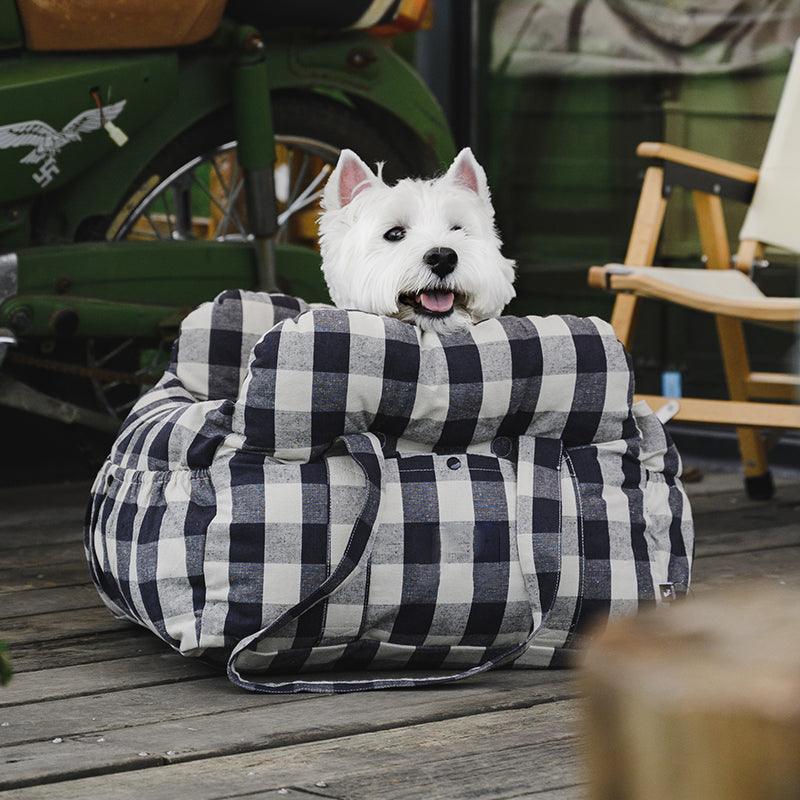 Portable Leisure Outing Pet Bolster Dog Car Seat Bed - milospaw