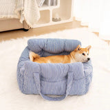 Portable Leisure Outing Pet Bolster Dog Car Seat Bed - milospaw