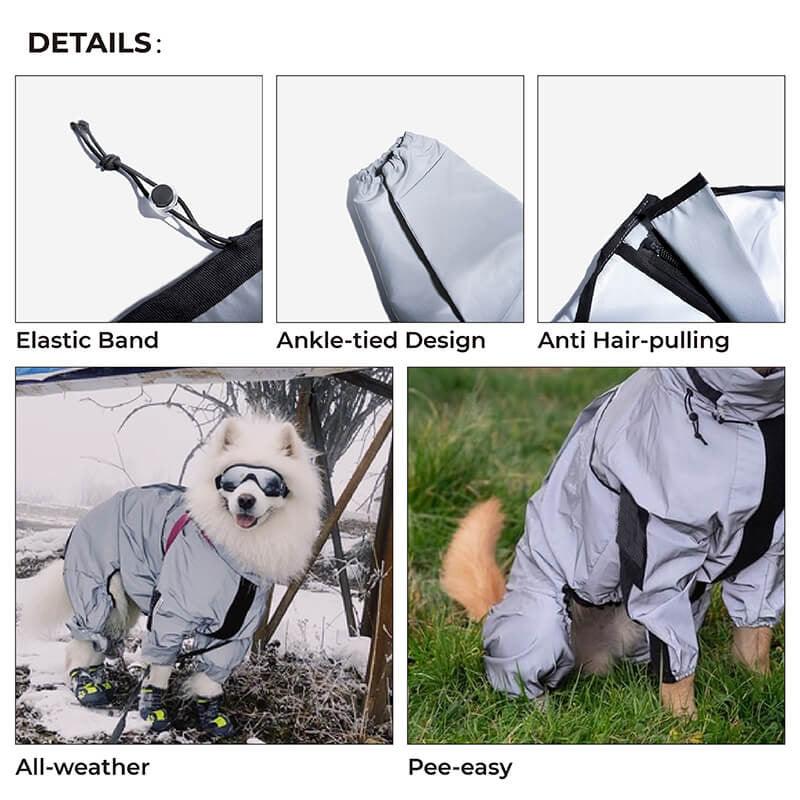 Reflective All-weather Waterproof Dog Rain Coat - milospaw