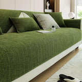 Solid Colour Chenille Anti-scratch Herringbone Couch Cover - milospaw