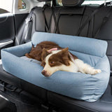 Travel Bolster Full Durable Washable Dog Car Back Seat Bed - milospaw