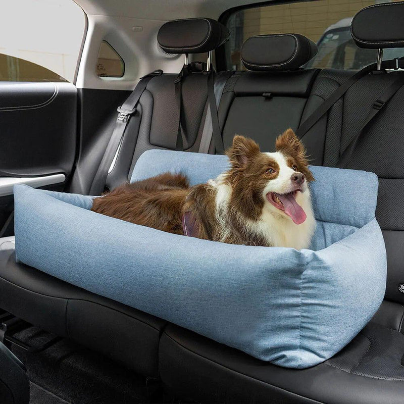 Travel Bolster Full Durable Washable Dog Car Back Seat Bed - milospaw