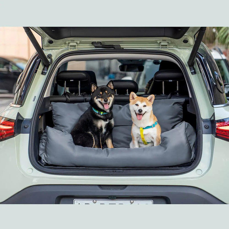 Travel Bolster Safety Medium Large Dog Car Back Seat Bed - milospaw