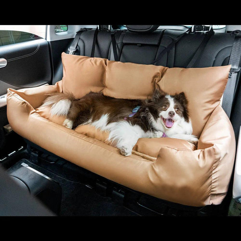 Travel Bolster Safety Medium Large Dog Car Back Seat Bed - milospaw