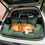 Travel Bolster Safety Medium Large Dog Car Back Seat Bed - milospaw