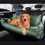 Travel Bolster Safety Medium Large Dog Car Back Seat Bed - milospaw