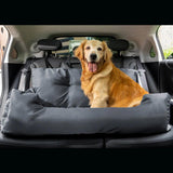 Travel Bolster Safety Medium Large Dog Car Back Seat Bed - milospaw