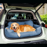 Travel Bolster Safety Medium Large Dog Car Back Seat Bed - milospaw