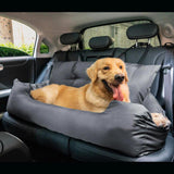 Travel Bolster Safety Medium Large Dog Car Back Seat Bed - milospaw